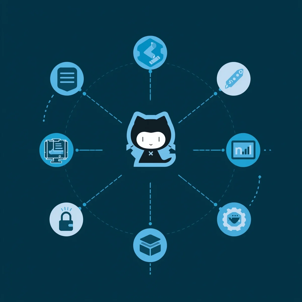 n8n GitHub integration — illustration showing automated workflows between GitHub and n8n