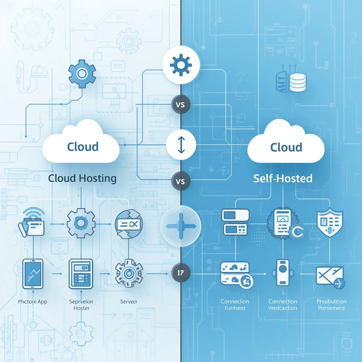 n8n pricing comparison — illustration of cloud vs self-hosted automation workflows